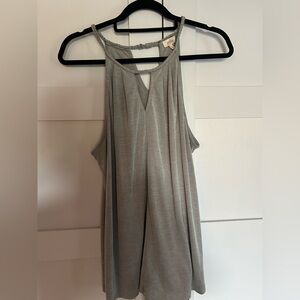 Pixley Charcoal Braided Strap Halter Top large